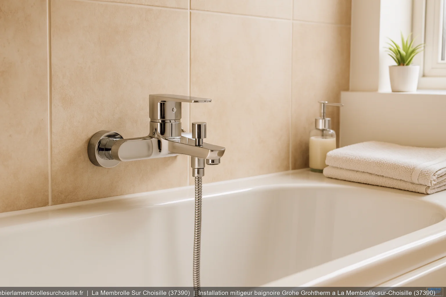 Installation mitigeur baignoire Grohe Grohtherm a La Membrolle-sur-Choisille (37390)