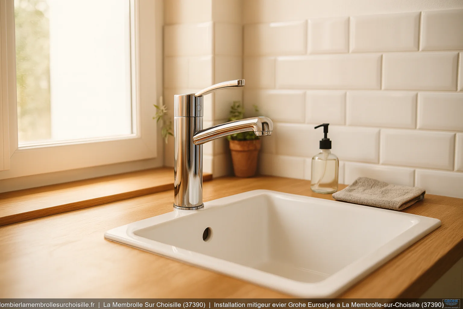 Installation mitigeur evier Grohe Eurostyle a La Membrolle-sur-Choisille (37390)